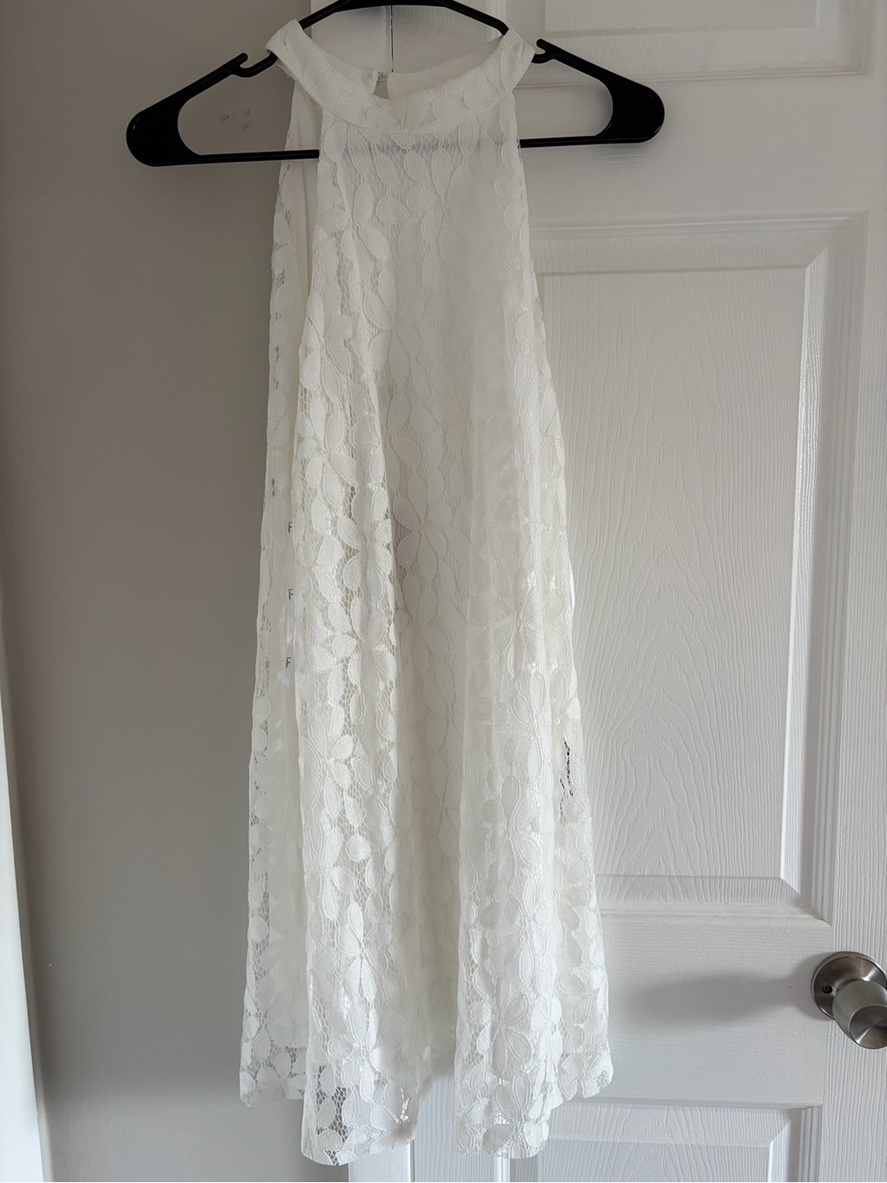 Lulu's White Lace Halter Wedding Dress